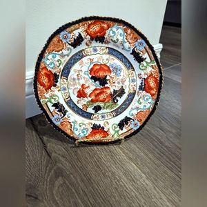 Verona Royal semi porcelain 9 inch plate. Wood and Son England. Antique. Floral.